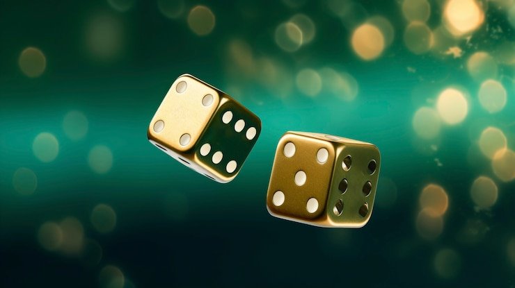 Meja Casino Hold'em dengan dealer dan kartu komunitas di studio lautanslot